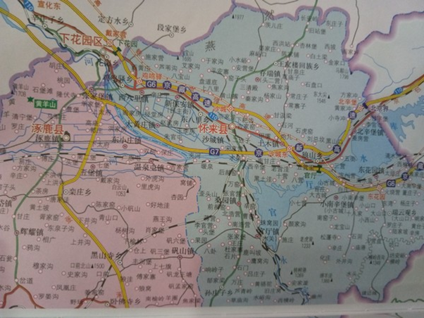 收集的怀来县千米高山地图资料